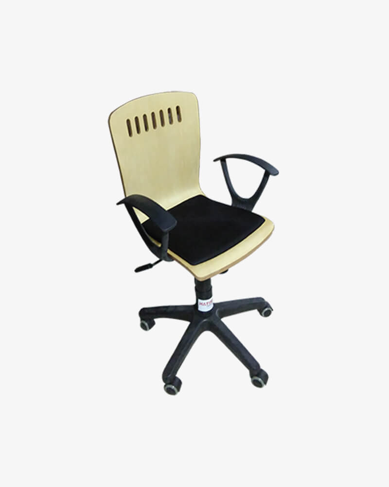 Swivel Chair-HCSC-208 (Natural Wood Color)