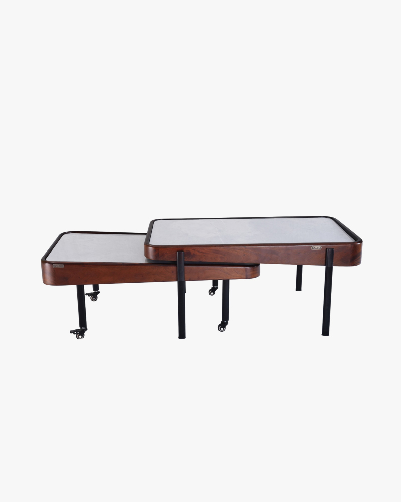 Wooden Center Table-HTCC-318-2-10 (MARBELTOP-IMPERIAL WHITE) (INNER)