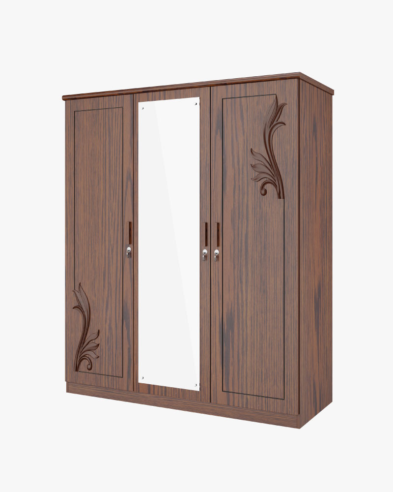 Wooden Cupboard-HCBH-314 (3 Doors) With Glass