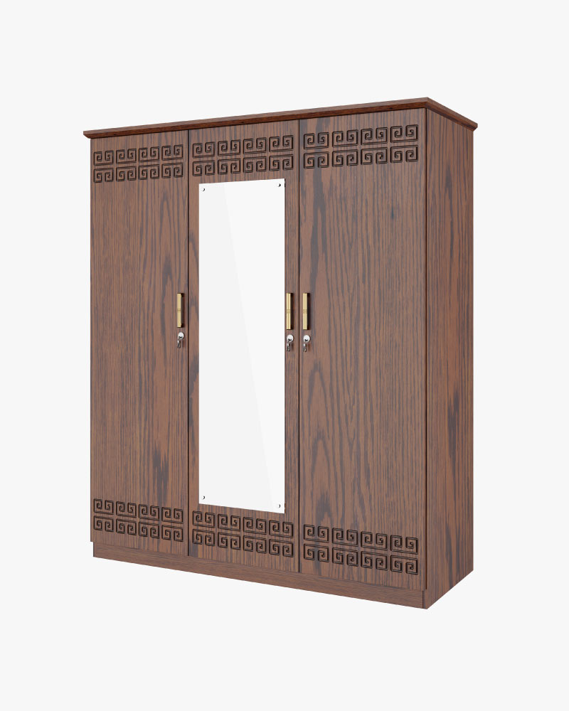 Wooden Cupboard-HCBH-315 (3 Doors With Glass)