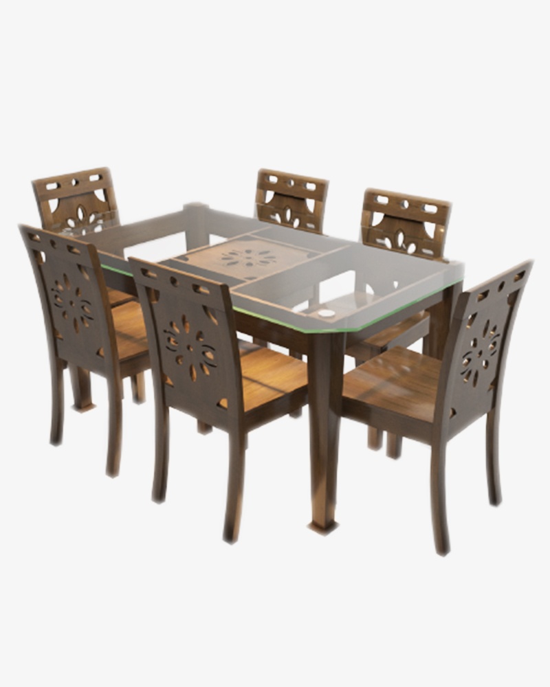 Wooden Dining Full Set-HTDH-305,HCFD-304 (1+6)