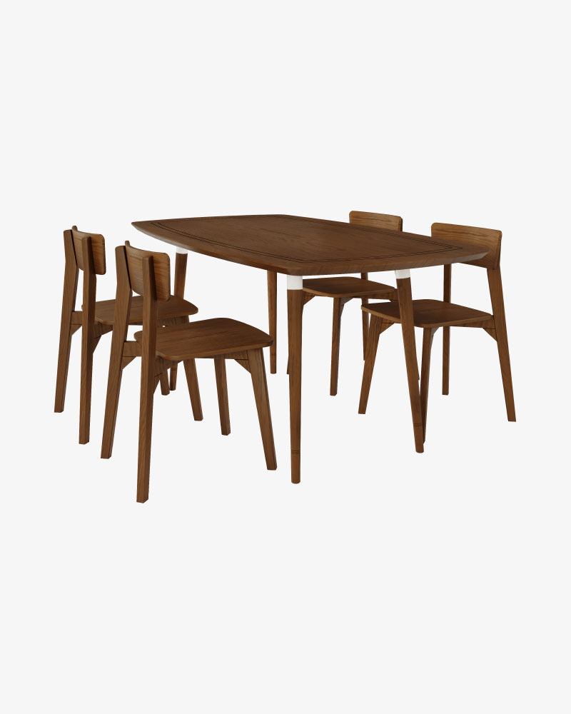 Wooden Dining Full Set-HTDH-310,HCFD-310 (1+4)