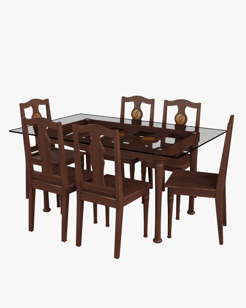 Wooden Dining Full Set-HTDH-311,HCFD-311 (1+6)