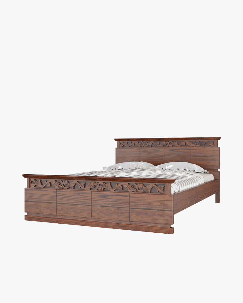 Wooden King Bed-HBDH-319 (King)