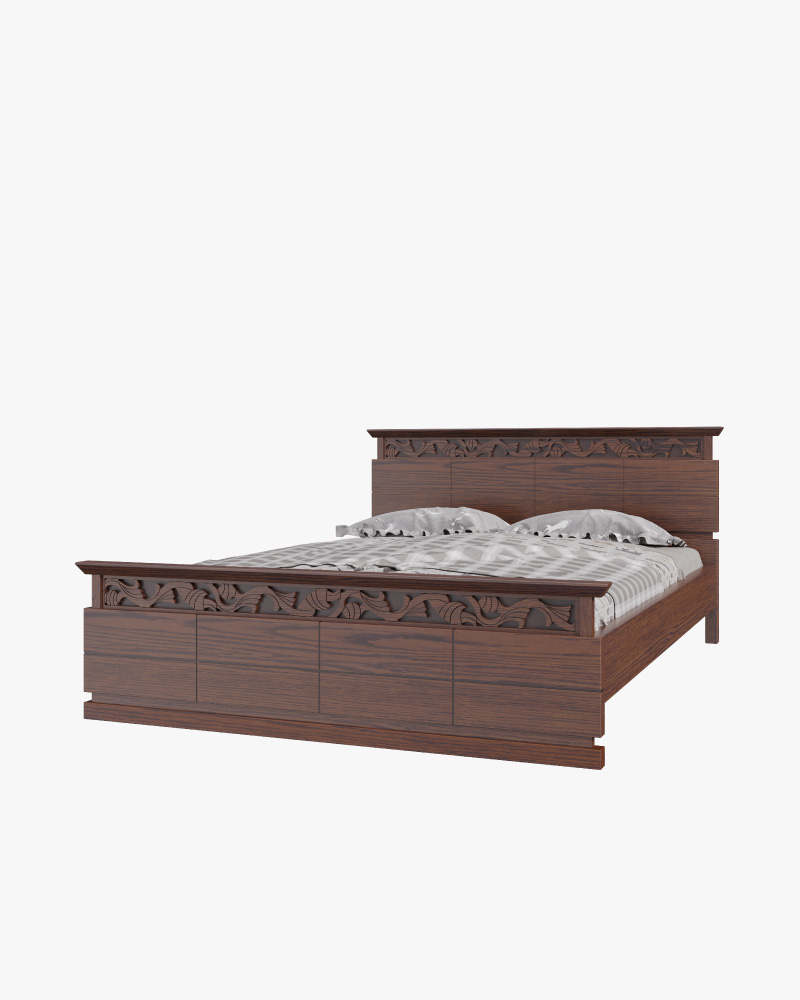 Wooden King Bed-HBDH-319 (King)