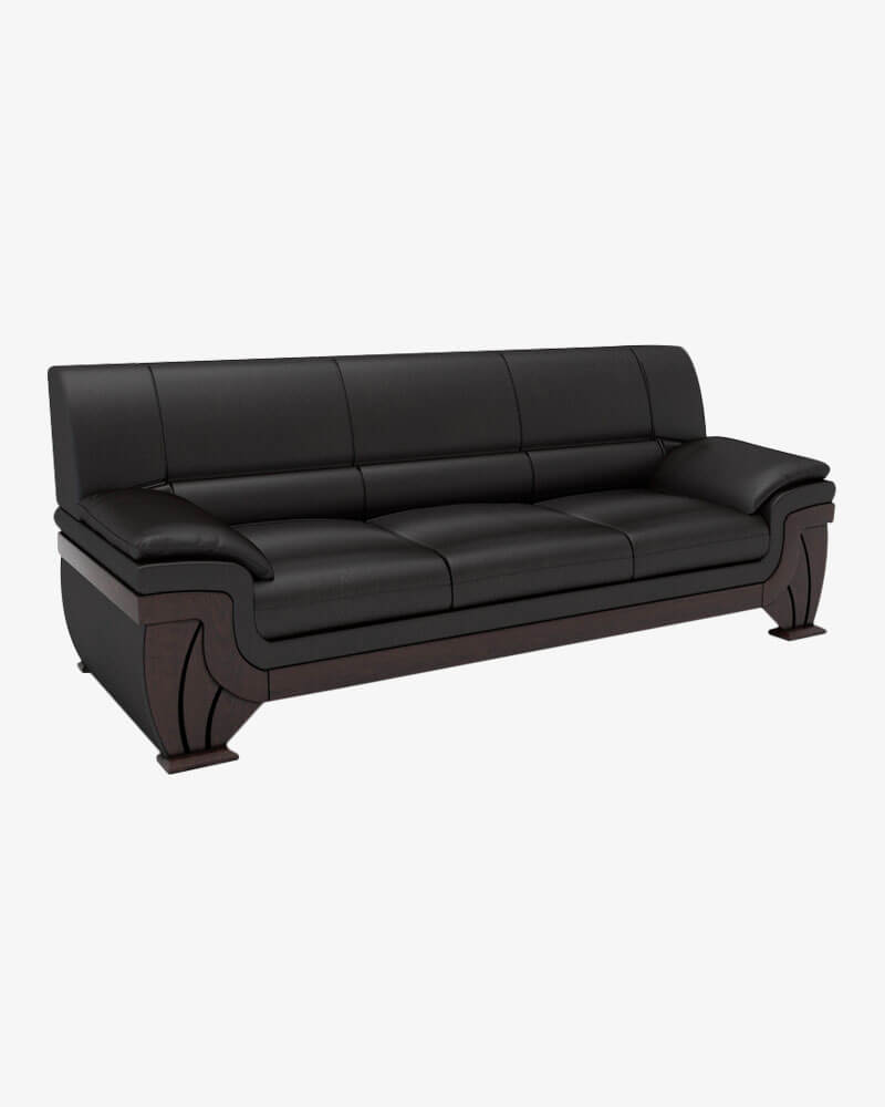 Wooden Three Seated Sofa-HSTC-329