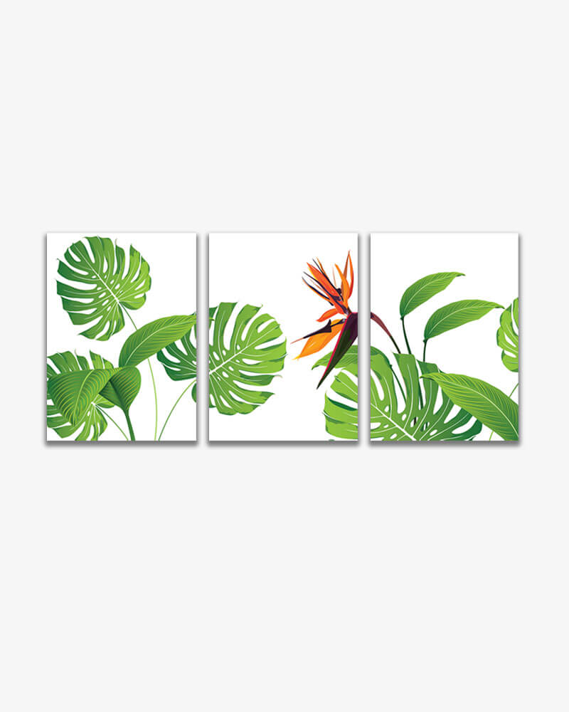 Wooden Wall Decor-HWWD-301 Tropical Palm Leaves